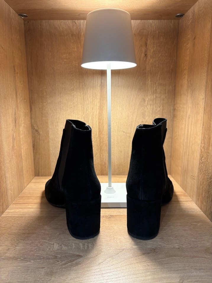 Siyah Süet Kadın Topuklu Bot - Görsel 2