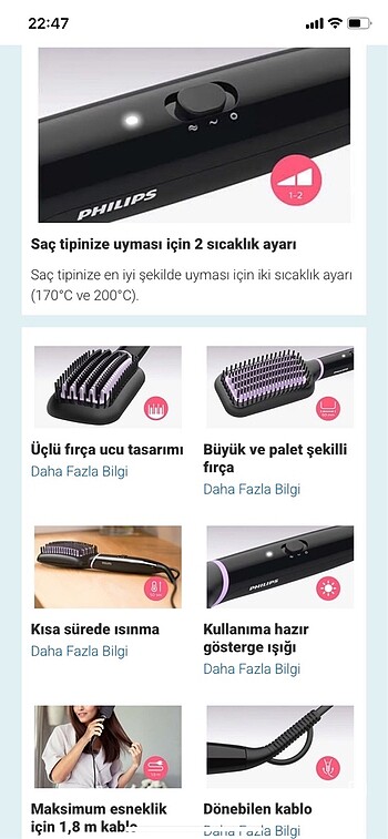 Philips Düzleştirici Isıtmalı Tarak