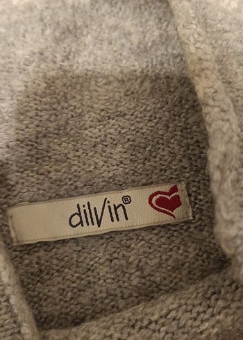 Dilvin Gri Kadın Örgü Yün Salaş Kazak