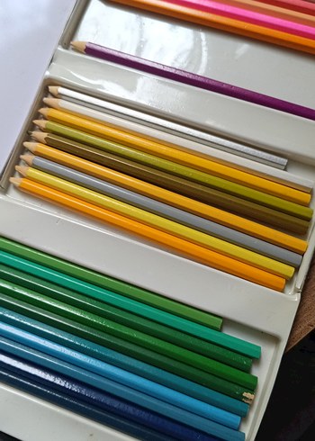 Renkli Pastel Kurşun Kalem Seti - Görsel 7