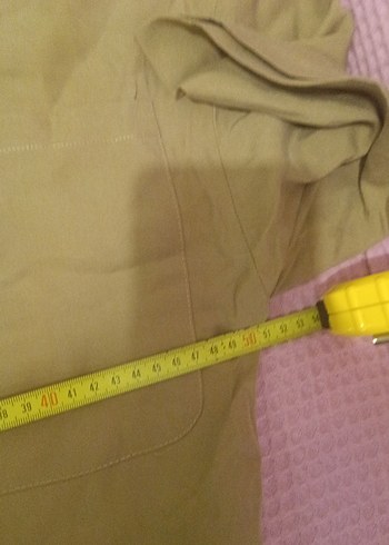 Bej Keten Kısa Kollu Kadın Şort Tulum - Görsel 7