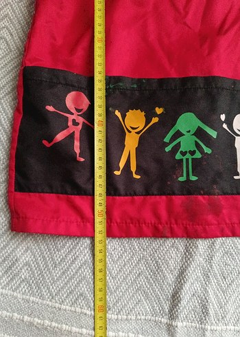 Kırmızı Baskılı Boyama Önlüğü - Görsel 6