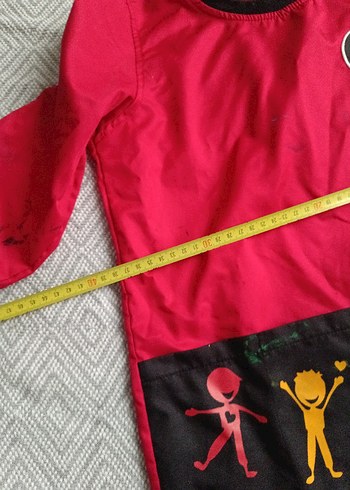 Kırmızı Baskılı Boyama Önlüğü - Görsel 5