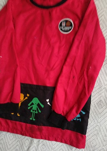 Kırmızı Baskılı Boyama Önlüğü - Görsel 4