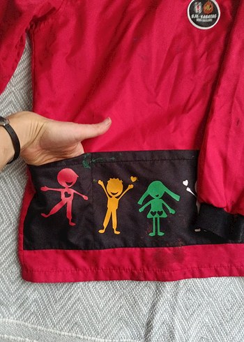 Kırmızı Baskılı Boyama Önlüğü - Görsel 7