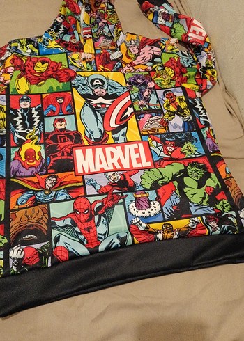 Marvel Baskılı Kapüşonlu Erkek Sweatshirt - Görsel 8