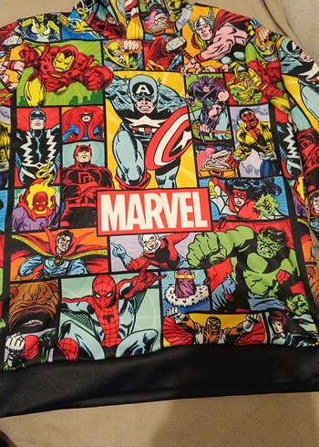 Marvel Baskılı Kapüşonlu Erkek Sweatshirt - Görsel 2