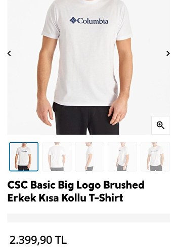 Columbia Beyaz Pamuklu Baskılı Tişört - Görsel 11