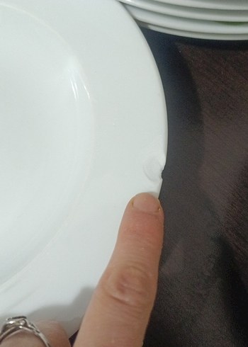 Beyaz Çiçek Desenli Yemek Tabağı Seti - Görsel 8