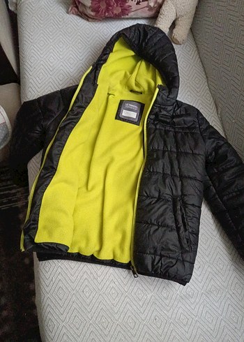 Erkek Çocuk Sarı Fermuarlı Street Wear Mont