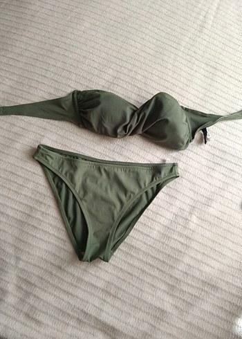 Haki Renkli Basic Bikini Takımı