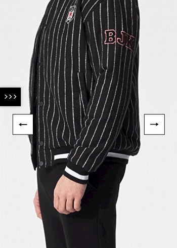 Bjk orijinal Düğmeli Siyah Nakışlı Uzun Kollu Ceket - Görsel 3