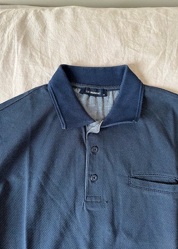Erkek Lacivert Denim Polo Tişört - Görsel 3