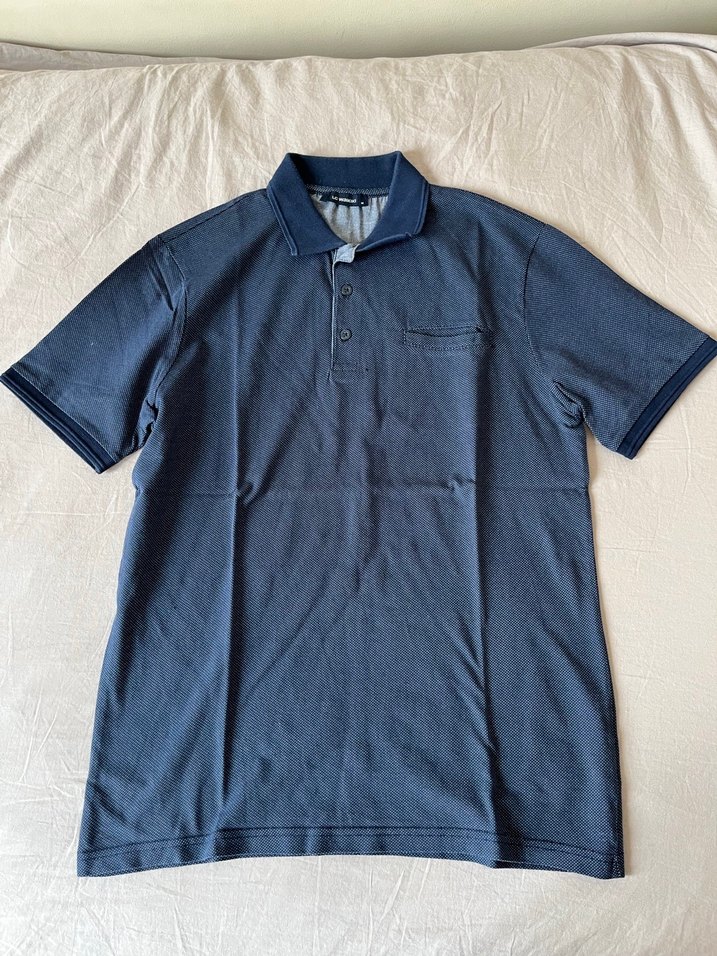 Erkek Lacivert Denim Polo Tişört - Görsel 2