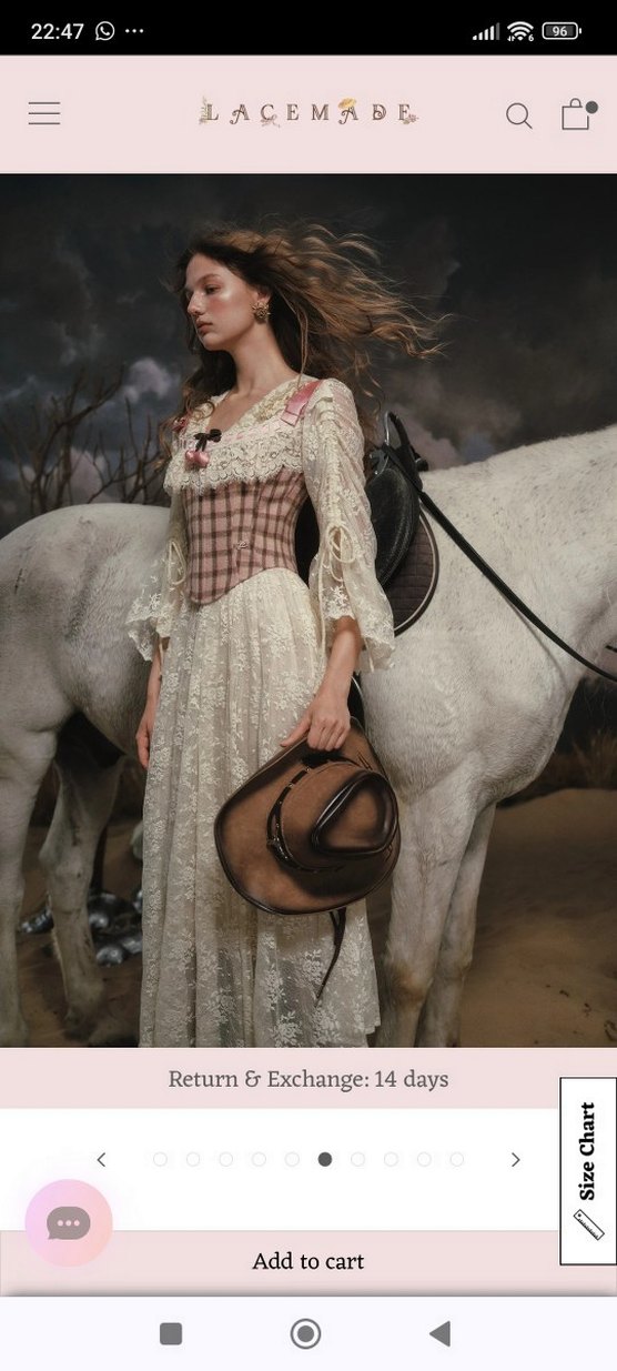 Dantel Detaylı Vintage Bohem Uzun Büstiyer - Görsel 4