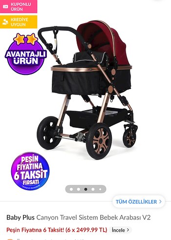 Bordo Baby Plus Canyon Travel Bebek Arabası V2