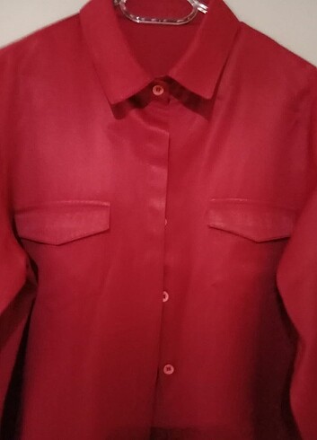 Kırmızı gömlek tunik