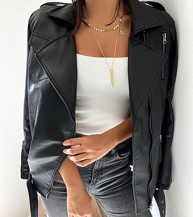 Giyilmemis zara model biker ceket