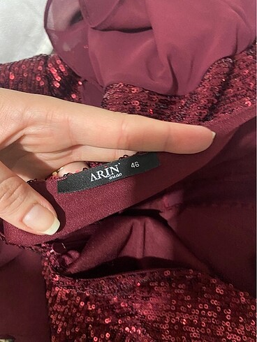 46 Beden bordo Renk Abiye Elbise