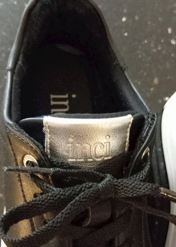 Siyah Platform Topuklu Bağcıklı Kadın Spor Ayakkabı - Görsel 5