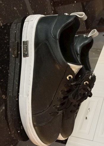 Siyah Platform Topuklu Bağcıklı Kadın Spor Ayakkabı - Görsel 2