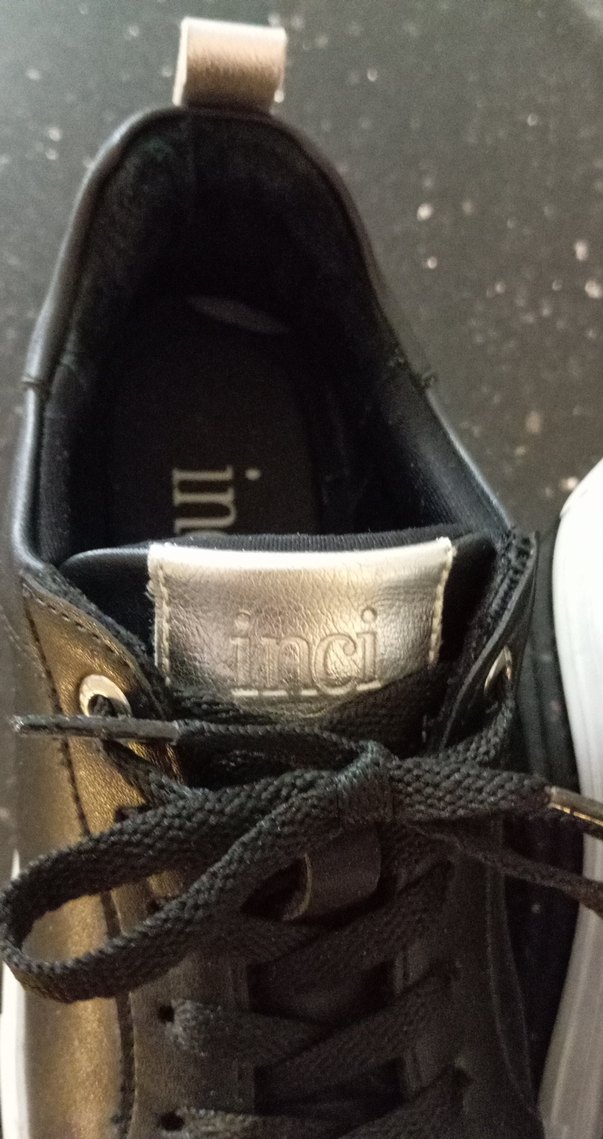 Siyah Platform Topuklu Bağcıklı Kadın Spor Ayakkabı - Görsel 5