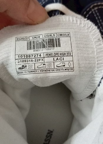 Kadın Lacivert Denim Dolgu Topuk Spor Ayakkabı - Görsel 5