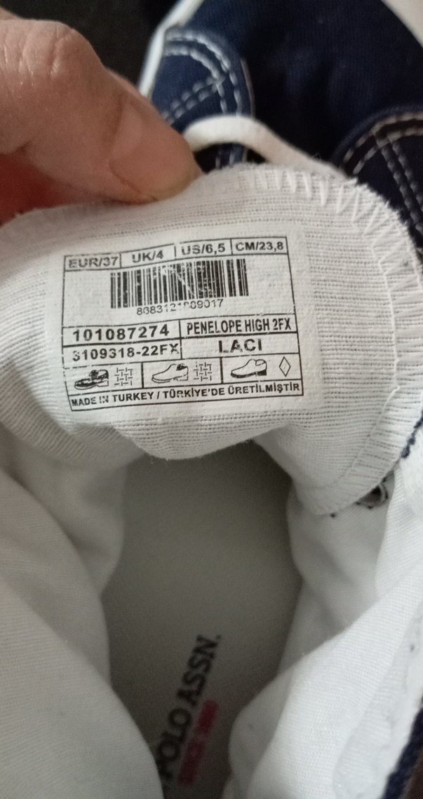 Kadın Lacivert Denim Dolgu Topuk Spor Ayakkabı - Görsel 5