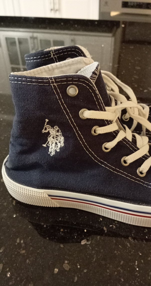 Kadın Lacivert Denim Dolgu Topuk Spor Ayakkabı - Görsel 3