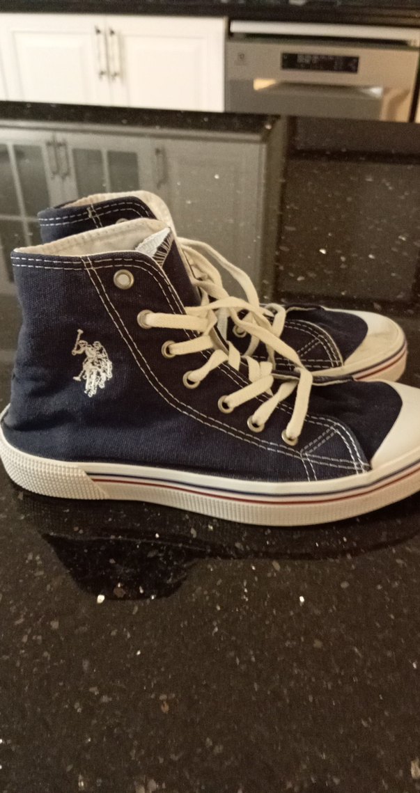 Kadın Lacivert Denim Dolgu Topuk Spor Ayakkabı - Görsel 2