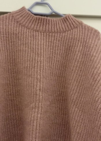 Pembe Triko Boğazlı Kadın Kazak - Görsel 2