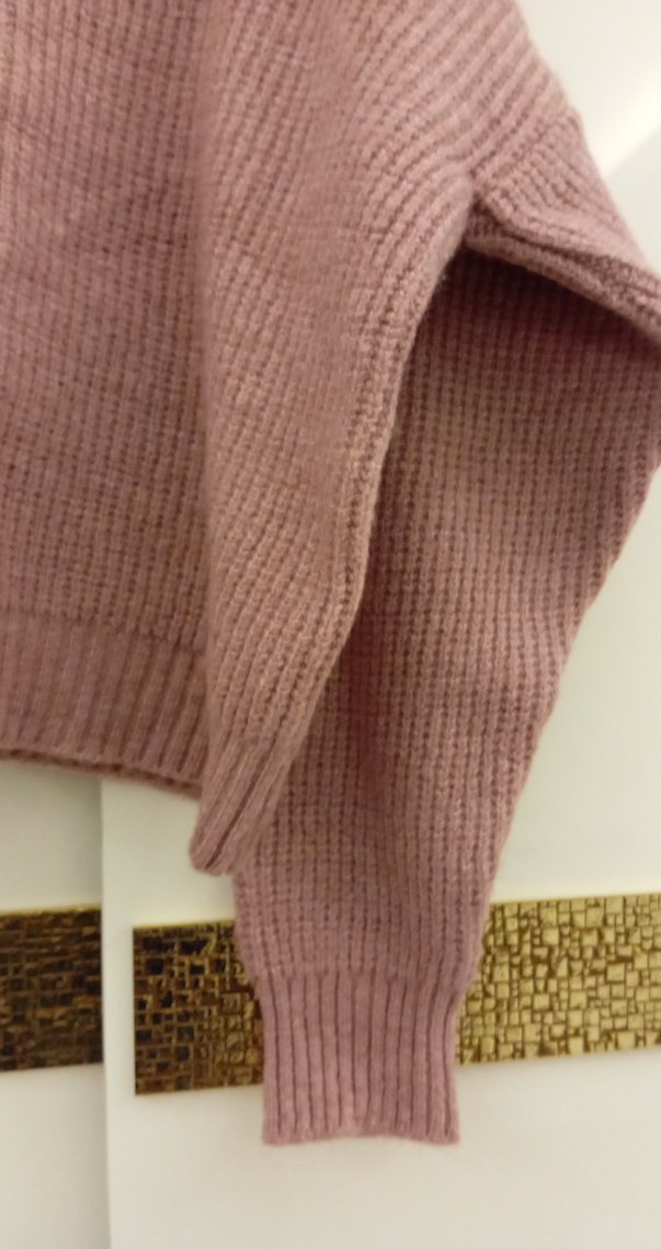 Pembe Triko Boğazlı Kadın Kazak - Görsel 4