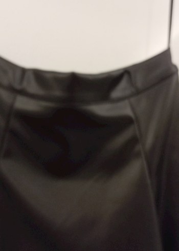 deri Siyah Kadın Etek - Görsel 3