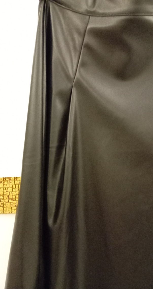 deri Siyah Kadın Etek - Görsel 2