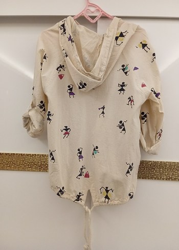 Bej Bohem Uzun Kollu ceket - Görsel 2