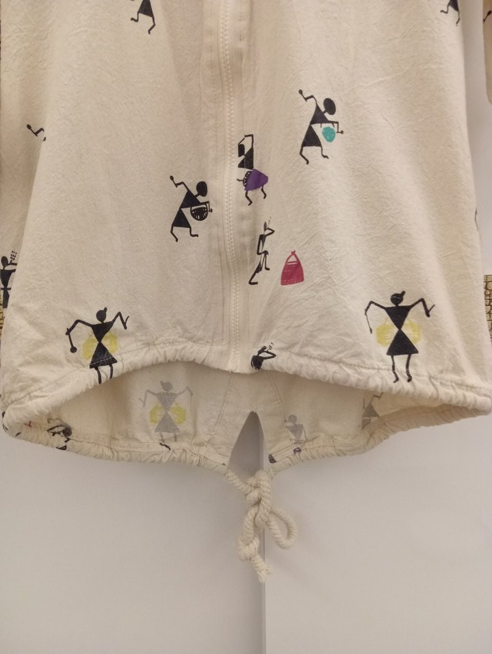 Bej Bohem Uzun Kollu ceket - Görsel 5