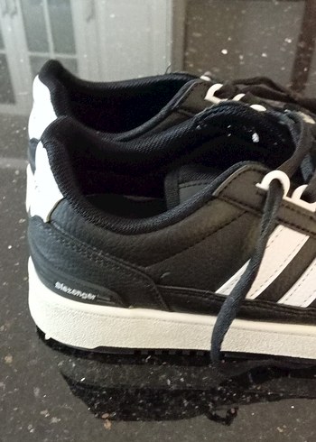 Siyah Beyaz Çizgili Spor Kadın Ayakkabı - Görsel 2