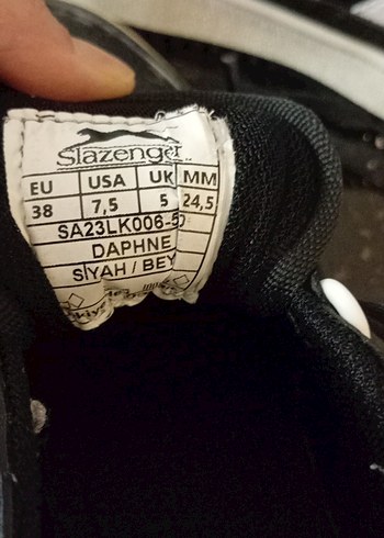 Siyah Beyaz Çizgili Spor Kadın Ayakkabı - Görsel 6