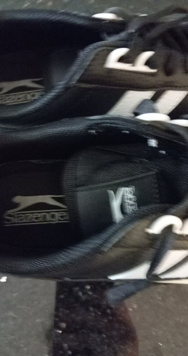 Siyah Beyaz Çizgili Spor Kadın Ayakkabı - Görsel 5