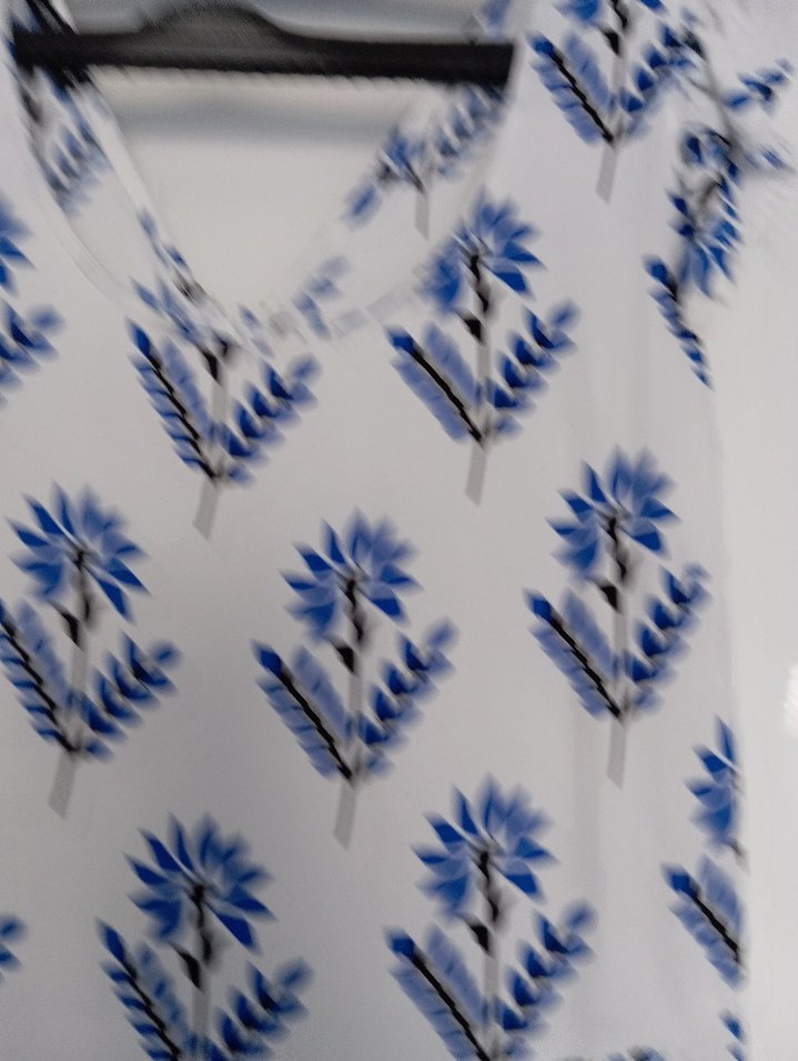 Mavi Desenli Bohem Uzun Elbise - Görsel 3