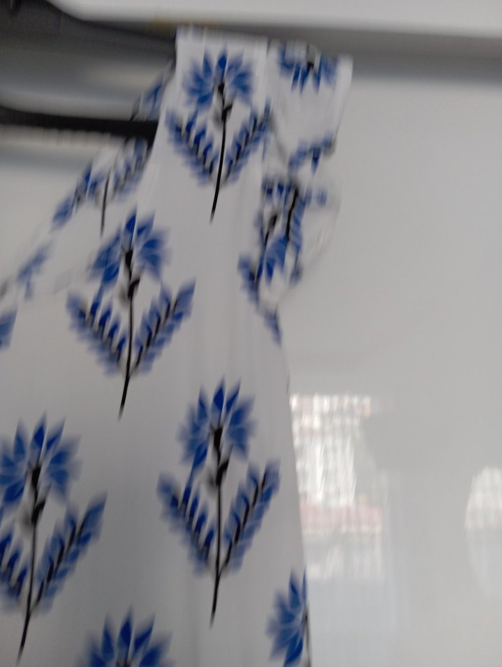 Mavi Desenli Bohem Uzun Elbise - Görsel 4