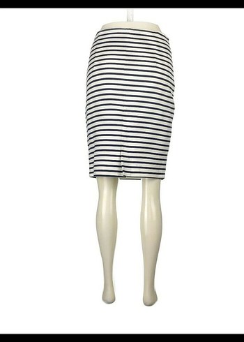 Çizgili Midi Hamile Etek - Görsel 2