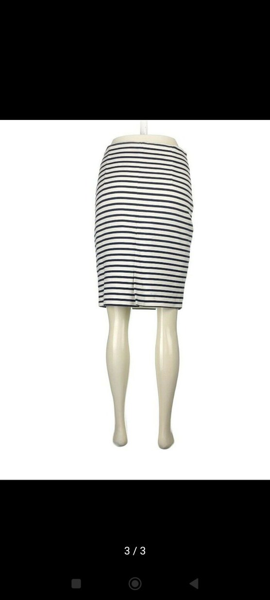 Çizgili Midi Hamile Etek - Görsel 2