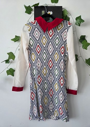 Bohem Desenli Triko Midi Tunik