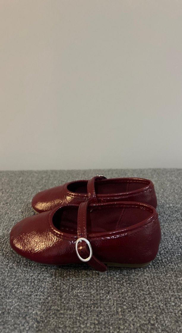 Zara Kız Çocuk Bordo Tokalı Babet - Görsel 2