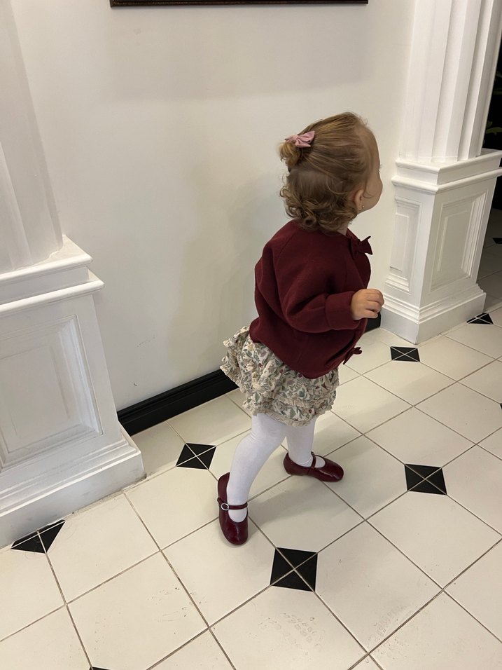 Zara Kız Çocuk Bordo Tokalı Babet - Görsel 4