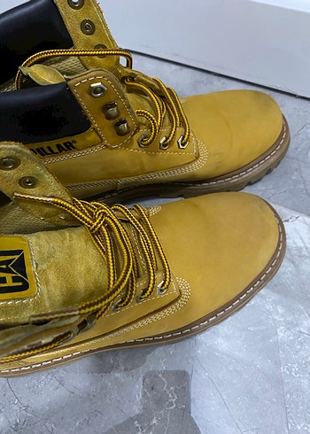 Sarı Caterpillar erkek  Blok Topuk Bot - Görsel 3