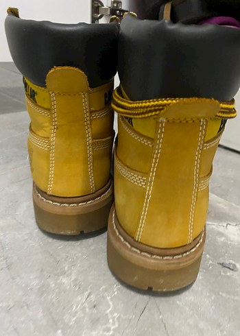 Sarı Caterpillar erkek  Blok Topuk Bot - Görsel 4