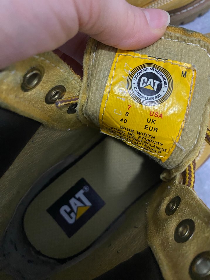 Sarı Caterpillar erkek  Blok Topuk Bot - Görsel 2