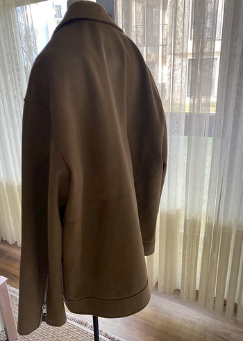 Bej Süet Biker Kadın Deri Ceket - Görsel 6